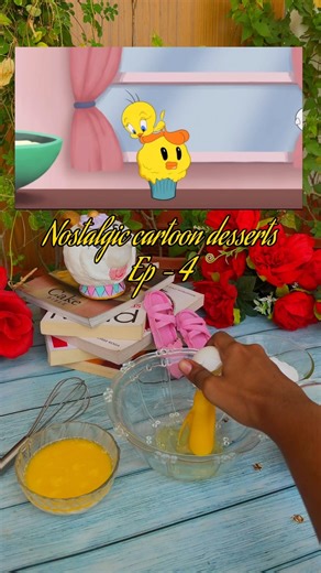 Scary tweety bird cupcake🧁Nostalgic cartoon desserts ep - 4 #homebakery #vijayawada #tweetybird