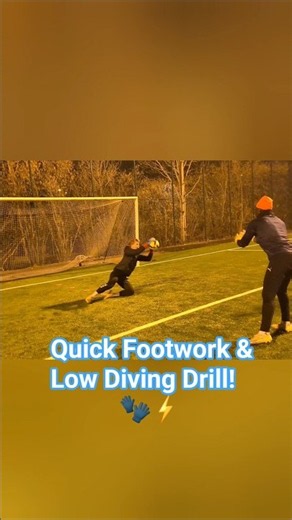 Quick Footwork & Low Diving Drill! 🧤⚡️