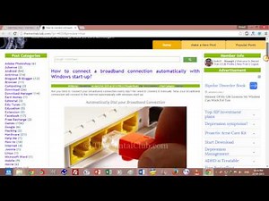 Connect the broadband connection automatically with Windows startup