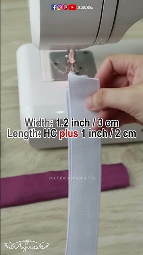 58 Seconds Craft to Sew an Elastic Headband with Easy Scrunchie Sewing Pattern