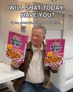 95% of Americans aren't getting enough fiber. But here's the good news: 7 grams of fiber in every bowl of Raisin Bran can help you If you want to Shat like Will. | Raisin Bran