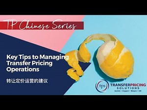 Key Tips for Managing Transfer Pricing Operations 转让定价运营的建议