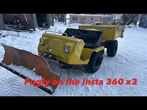 Motor ￼ swapped pug utility vehicle on the Insta360 x3