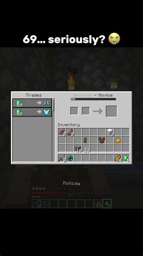 69 emeralds in Minecraft... 💀