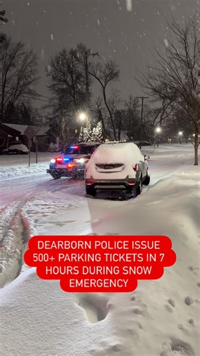 500 tickets were issued in just seven hours as Dearborn enforces a snow emergency aimed at clearing city streets and keeping roadways safe. The snow emergency remains in effect until 5 p.m. Monday, with city crews working around the clock to plow and salt streets as winter weather continues to impact the area. Officials are urging residents to remove all vehicles from city streets, saying parked cars make it difficult for plows to do their job effectively. Enforcement will continue throughout th
