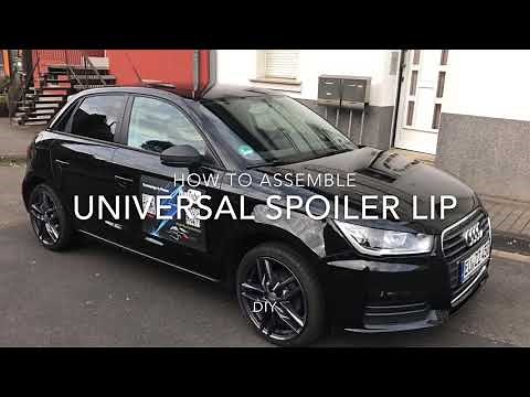 How to assemble an universal spoiler lip Audi A1/S1 Sportback DIY