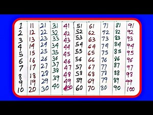 100 Numbers in 5 Minutes! | Fast & Fun 1 to 100 Counting with Color Pens