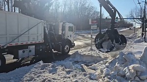 Snow cleanup continues in #FairfaxCity! This claw machine normally grabs brush, but today it's grabbing blocks of "snowcrete" at bus stops and bus shelters. Snow ❄️ sleet 🧊 prolonged deep freeze 🥶 = snowcrete (What Virginia Department of Transportation calls ice and snow packed on the pavement, which is similar to lifting and breaking up large blocks of concrete or cement.) City of Fairfax Fire Department City of Fairfax Police Department | City of Fairfax Government