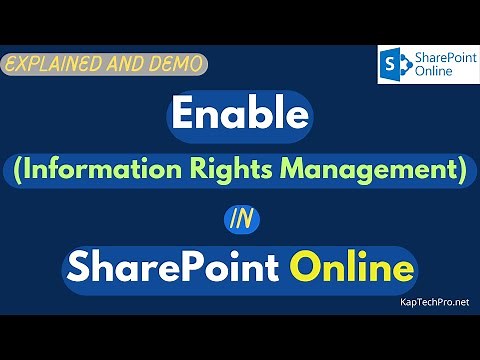 How To Enable Information Rights Management (IRM) In SharePoint Online