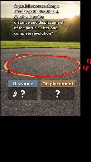 Distance vs Displacement 🤯 | One Circle Trick | NEET Physics