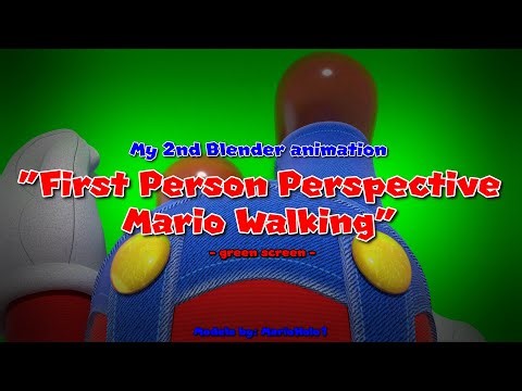 First Person Perspective Mario Walking | Blender Animation
