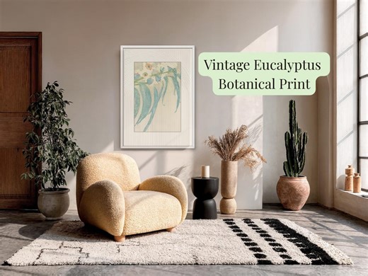 Vintage Eucalyptus Botanical Print | Blue Green Plant Illustration (digital Download) - Etsy