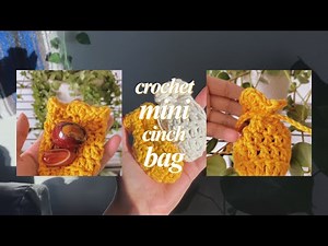 Crochet Tutorial | Mini Cinch Bag (For Crystals)
