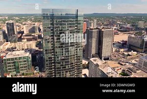 Downtown of Nashville, Tennessee with modern skyline. Vibrant urban atmosphere in American city Stock Video Footage - Alamy