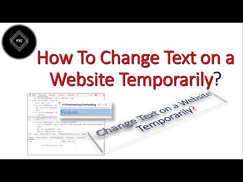 How to change Text on a website using Inspect element ?