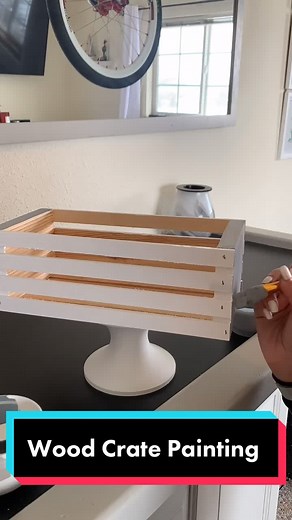 DIY Wood Crate Painting: Transform with White and Gray