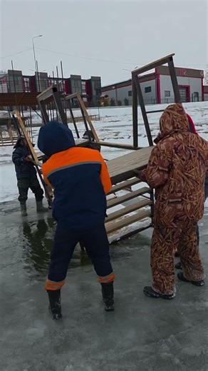 “This Ice Hole Took DAYS to Create 🧊❄️” #epiphany bathing #ice hole #winter ritual #cold plunge