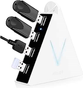 4-Port USB 2.0 Hub, FlyingVHUB Vertical Data USB Hub