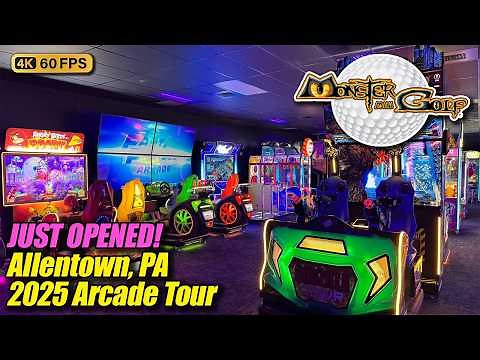 JUST OPENED! Monster Mini Golf arcade tour (Allentown PA), new May 2025 full 4K walkthrough