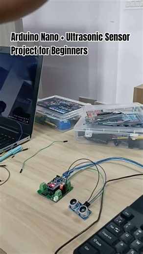 Beginner Arduino Ultrasonic Sensor Project | Distance Measurement with Arduino Nano #Shorts