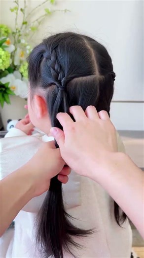 Perfect High Pony Fishtail Style🎀#viral #hairstyle #viralvideo #ytshorts #hairtutorial #braids