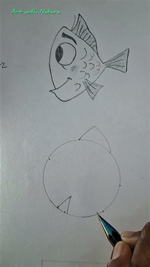 “From Beginner to Legend 🐟✏️ | Simple Fish Drawing Progress”