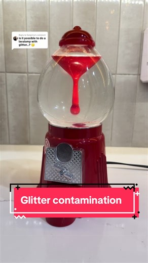 Replying to @Sanjelica can you make a glitter lava lamp yes but in this case I didn’t mean to 😅 the good news is one more wax replacement and this bad boy should be ready to go back out! #lavalamps #lavalamprepair #glitter