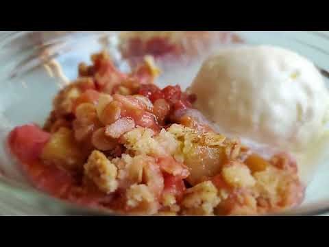 Rhubarb Crumble Pie in 1 Minute! You will cook this moist cake every day! Easy recipe