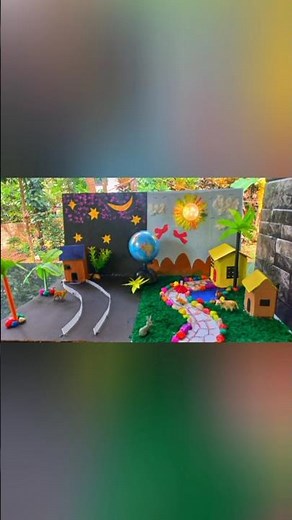 Day and night working model 😍#song #science #exhibition #craft