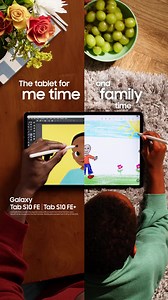 Buy the new Galaxy Tab S10 FE at O2. The tablet for me time. And family time. | Samsung
