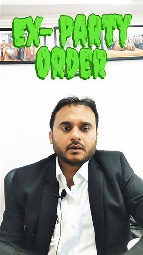 An Ex-Parte Order is an order passed by a court in the absence of one party. #motivation #shortvideo