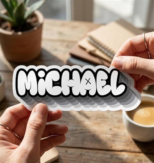 Custom Name Sticker, Personalized Waterproof Vinyl Decal, Kids Name Tag, Laptop & Water Bottle Label - Etsy
