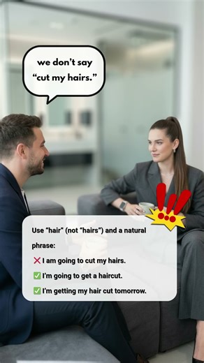 Don’t Say “Cut My Hairs” in English #englishphrases