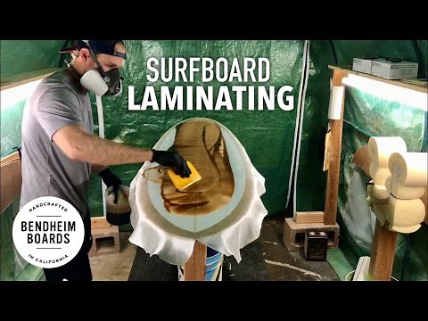 Resin Tint Lamination with Cut Laps - Surfboard Glassing [Part 1 of 7]