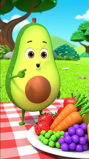 AvuCado Loves Colorful Plates! 🥑 Fun 3D Cartoon for Kids