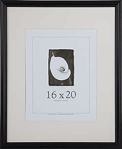 Frame USA 16x20 Classic Wood Picture Frames for Photos and Art (Black), Made in America