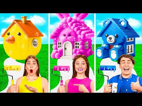 One Colored House Challenge | Crazy Challenge by GoFun