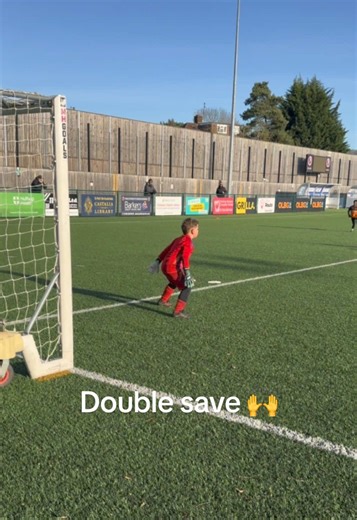 Incredible Double Save by 7-Year-Old Goalkeeper