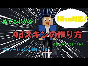 【Hive対応】自分のスキンの4dスキンの作り方！