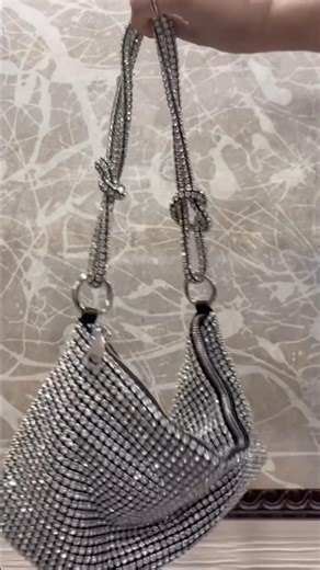 Silver Designer Party Bag ✨ Glam Night Out Essential | Luxury Evening Clutch 💎#bagaholicgirlie