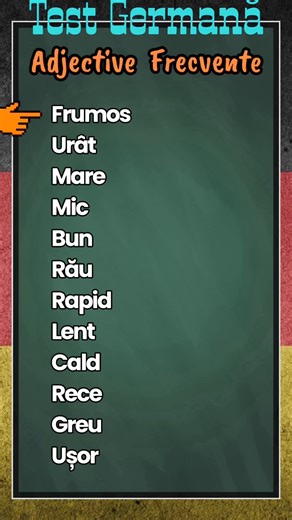 171K views · 6.3K reactions | Adjective Frecvente - Test Germană nivel A1 #testgermana #invatagermana #deutschsprechen | Învață Germană fără Profesor | Facebook
