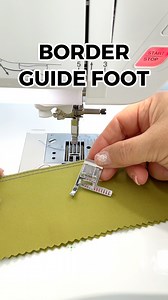 Border Guide Foot demo: ultra-close edge stitching (under 2 mm), then a second row that stays perfectly parallel. Next, a 2.5 cm (about 1 inch) hem sewn from the right side with a straight, steady line. Finish with a “pocket” topstitch that stays neat and even. What do you struggle with most: edge stitching, parallel rows, hems, or pockets? | All About Sewing