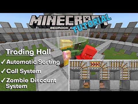 Villager Trading Hall | DISCOUNTS | AUTO Sorting | Call System | Minecraft Bedrock Edition