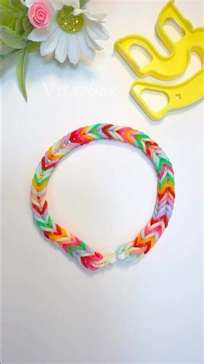 Rubber band bracelet #bracelet #trending #art #vstarbox #shorts #rainbow #rubberband #music #song