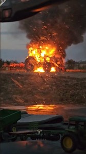 Heartbreaking Tractor Fire: Watch as it Goes Up in Flames