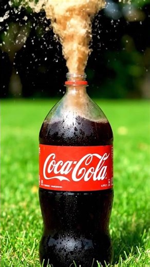 "Exploding Coke & Mentos Reaction 🔥 | Science Experiment #ScienceExperiment #ChemistryFun" #shorts