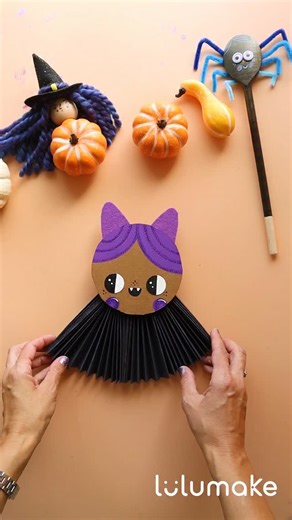 8.8K views · 144 reactions | Easy Halloween Craft Idea | Paper Bat  | LuluMake | Facebook