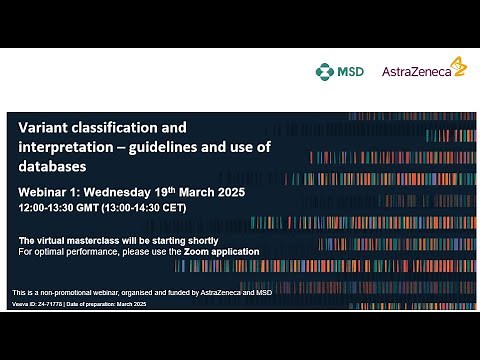 Variant Classification and Interpretation – Guidelines and Use of Databases (2025) Webinar 1
