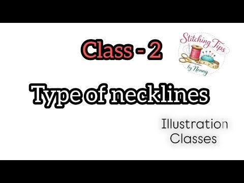 Class - 2 type of necklines Free illustration classes ✅ #share #fashion #like #subscribe #neckline