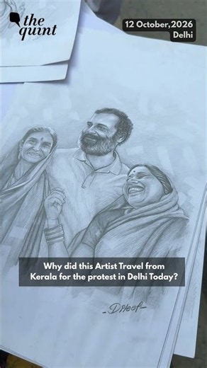 Why did this Artist Travel from Kerala for the protest in Delhi Today? | The Quint